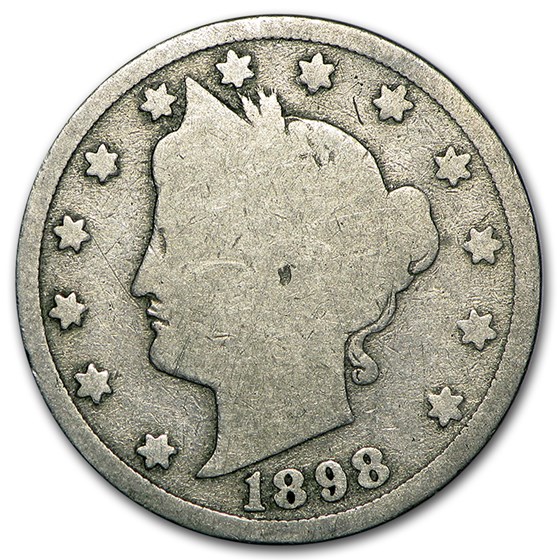 1898 Liberty Head V Nickel Good+ 1898 Liberty Head V Nickel Good+